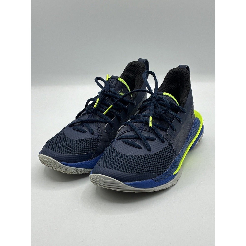 Under Armour Curry 7 Basketball Shoes Youth Size 4 Blue 3022113-405 Steph Curry
